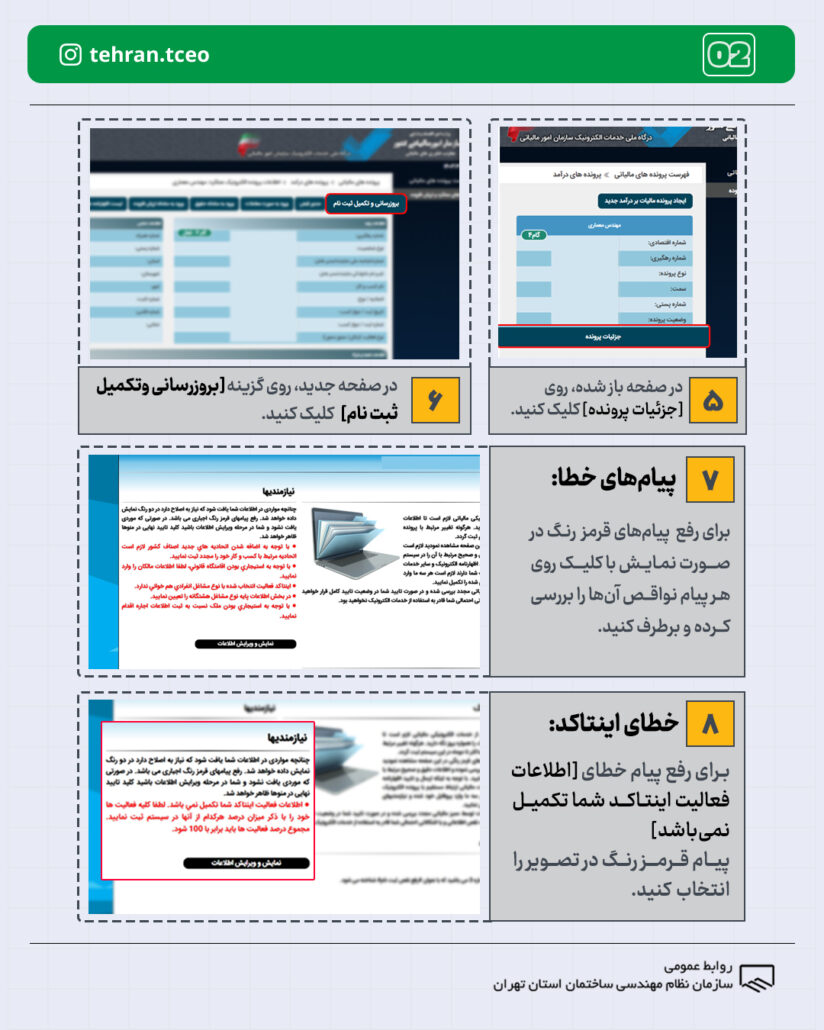 اظهارنامه مالیاتی عملکرد مهندسین در سال 1403
