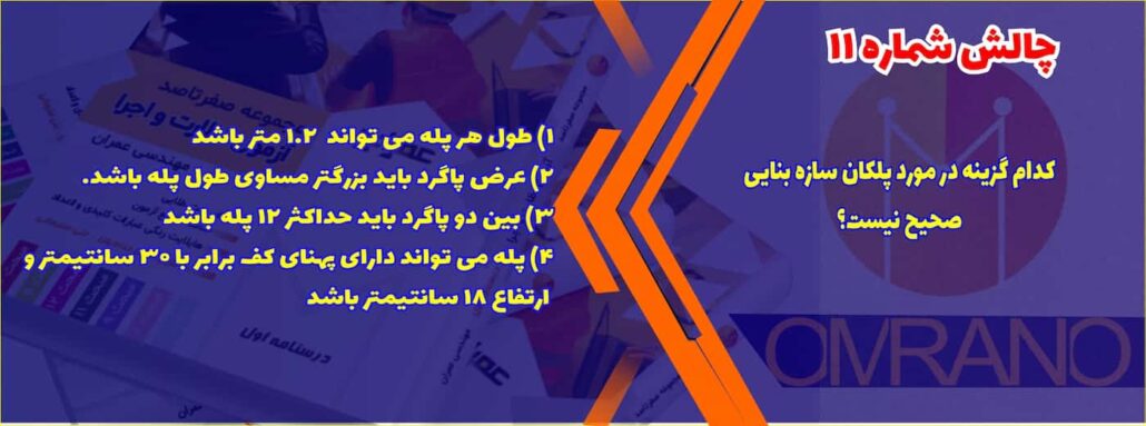 تست تالیفی آزمون نظام مهندسی - سوالات تالیفی آزمون نظام مهندسی - آزمون نظارت و اجرای عمران و معماری