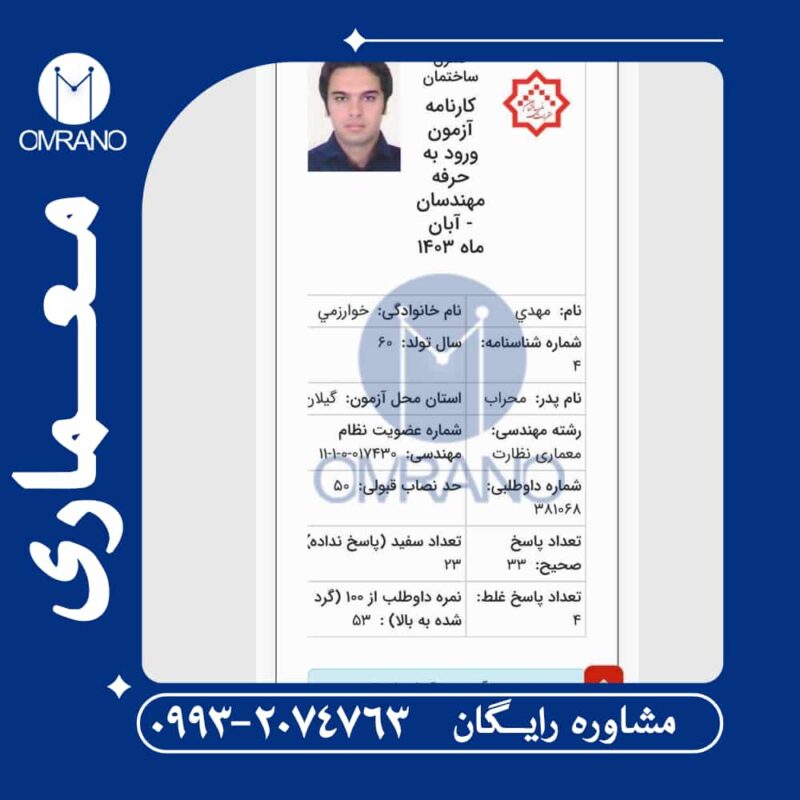 مهندس خوارزمی قبولی آزمون نظارت معماری با درسنامه های هایلایت شده عمرانو
